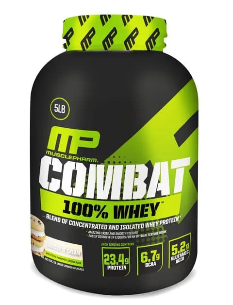 אבקת חלבון קומבט COMBAT בטעם קרם עוגיות