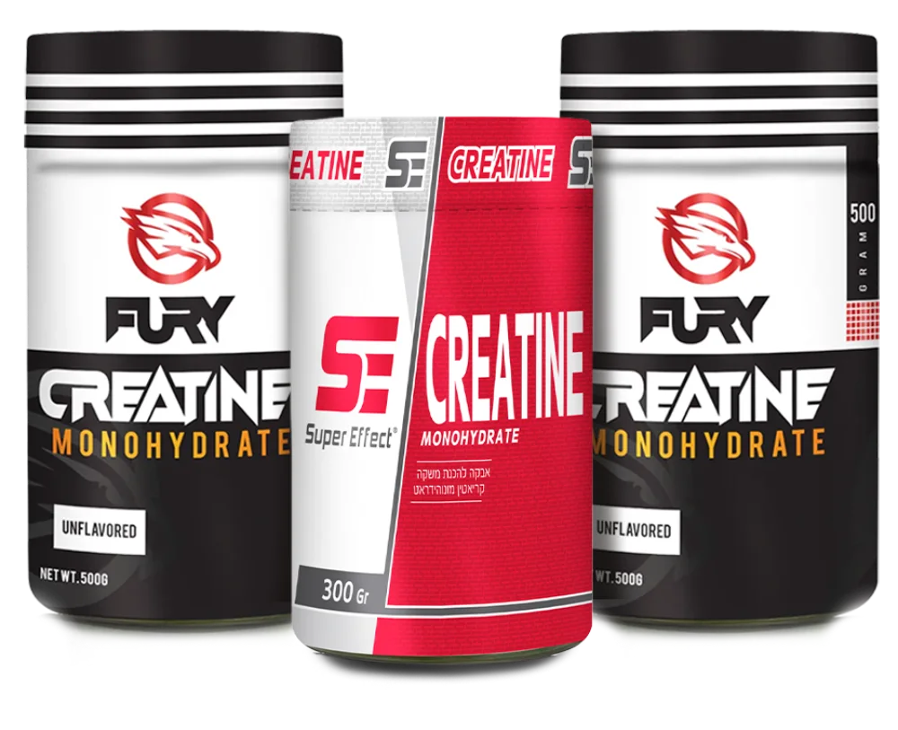 2 קריאטין FURY ללא טעם (500 ג')